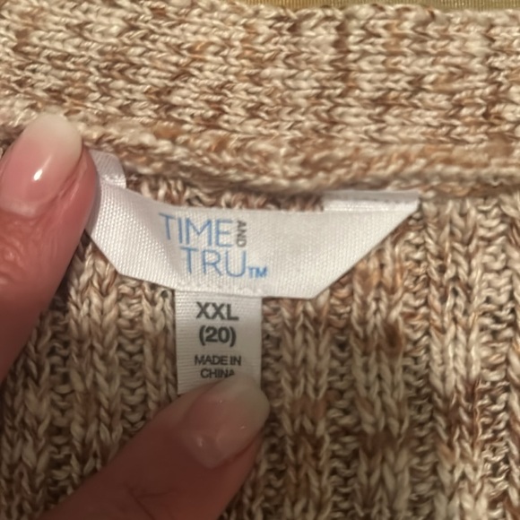 Women's Beige Cardigan Sweater - Picture 2 of 4